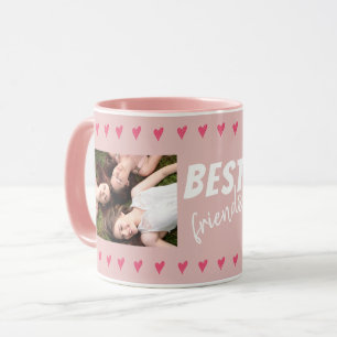 Mug Coeurs roses Best Friends Typography 2 Photo