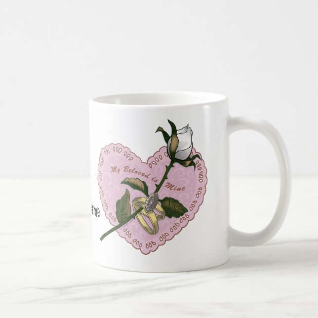 Mug Coeurs Roses bien-aimés (Droite)