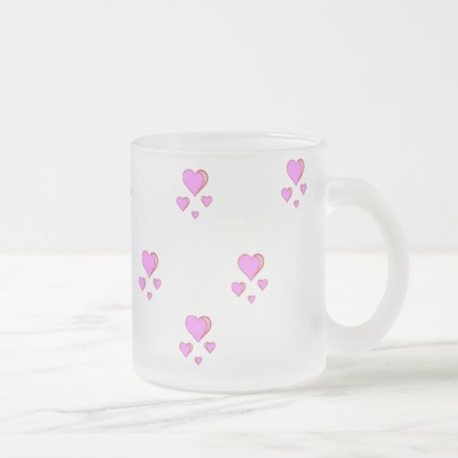 Mug Cœurs Roses de la Saint-Valentin (Droit)