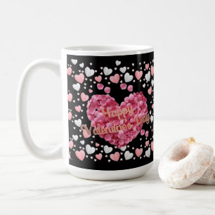 Mug Coeurs roses élégants Saint-Valentin