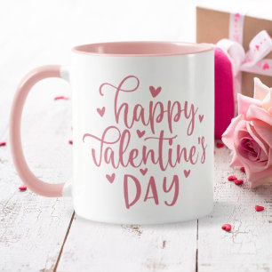 Mug Coeurs roses Heureuses Saintes-Valentin