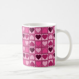 Mug Coeurs roses romantiques en haut et en bas
