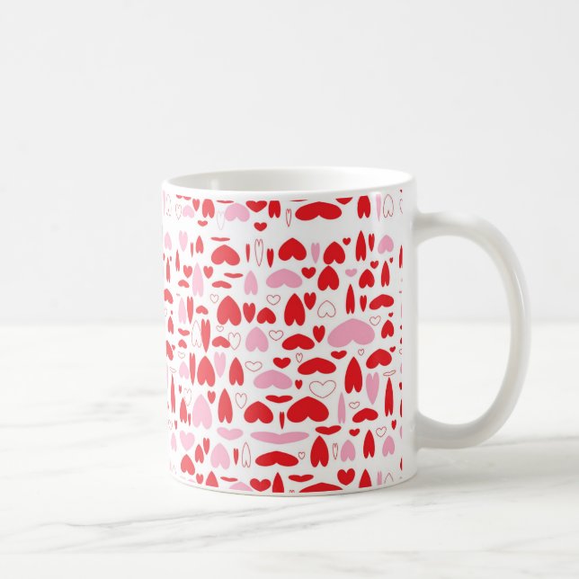 Mug Coeurs Rouge Et Rose (Droite)