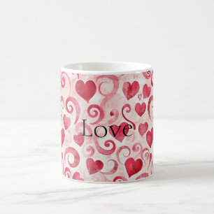 Mug Cœurs Rouges Amour