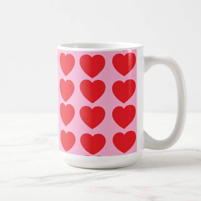 Mug Cœurs rouges de la Saint-Valentin (Droite)