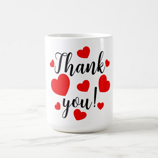 Mug Coeurs rouges Merci (Centre)