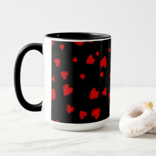 Mug Coeurs rouges personnalisés