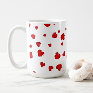 Mug Coeurs rouges personnalisés
