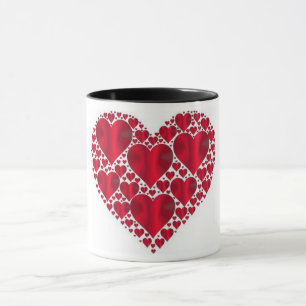 MUG COEURS ROUGES POUR LA JOURNÉE DE VALENTINE