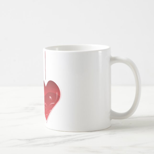 Mug Coeurs sur une chaîne (Droite)