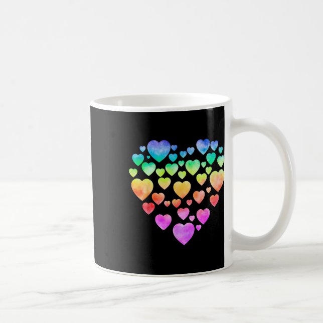 Mug Cœurs Tie Dye Joyeuse Saint-Valentin Couples Assor (Droite)