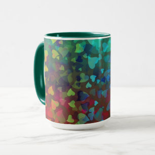 Mug Coeurs tombants rouge et vert