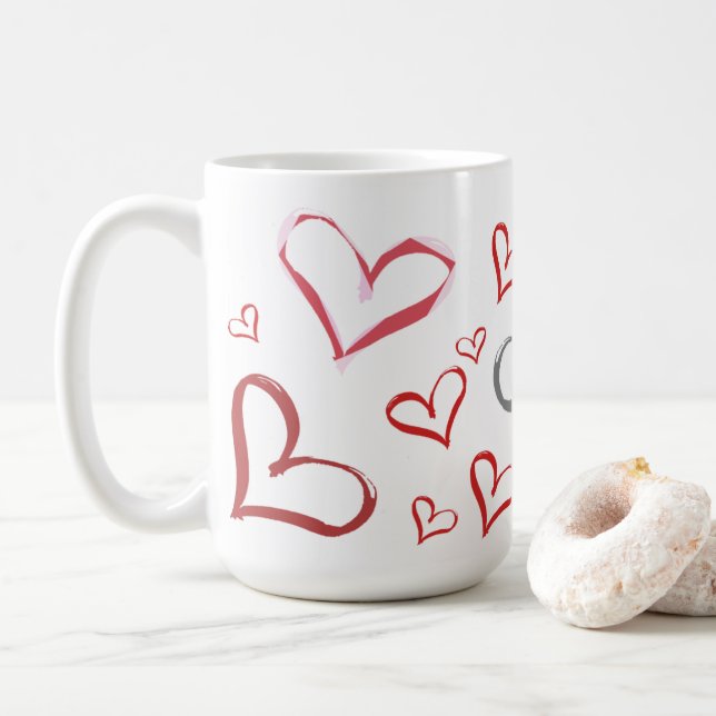 Mug Coeurs tumultueux (Avec donut)
