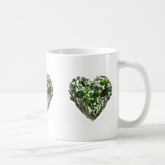 Mug Coeurs verts de feuille (Droite)