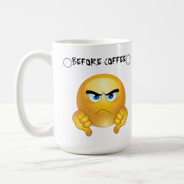 Mug Coffe : Avant et après (Gauche)