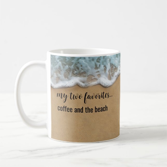 Mug Coffee And Beach Theme Coastal (Gauche)