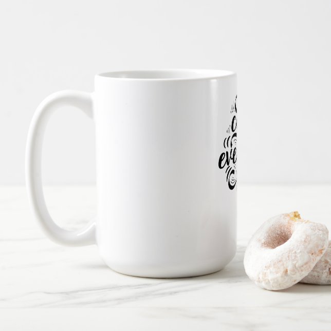 Mug Coffee Creativity Motivation Quote Typography  (Avec donut)