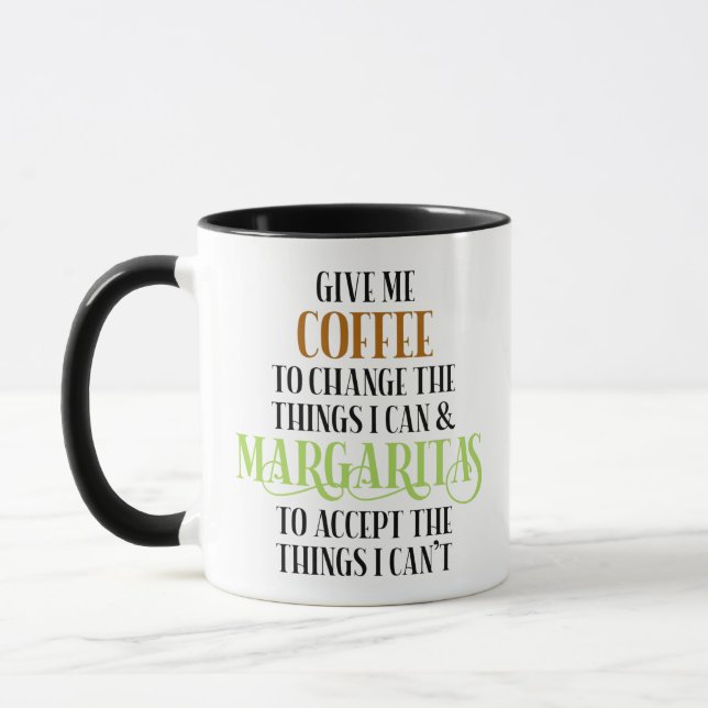 Mug Coffee et Margarita Lover Dit drôle (Gauche)