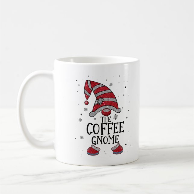 Mug COFFEE Gnome Buffalo Plaid Matching Christmas 2021 (Gauche)