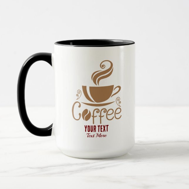 Mug Coffee Lover Design – Minimal Coffee Cup Graphic (Gauche)