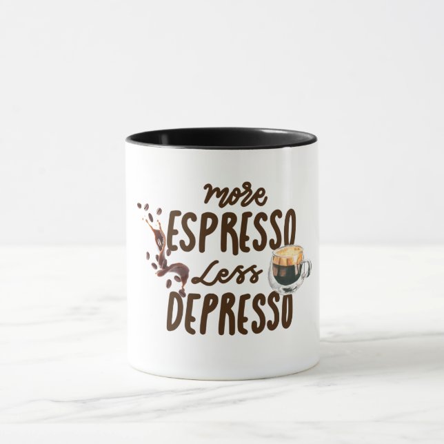 Mug Coffee Lovers More Espresso Less Depresso (Centre)
