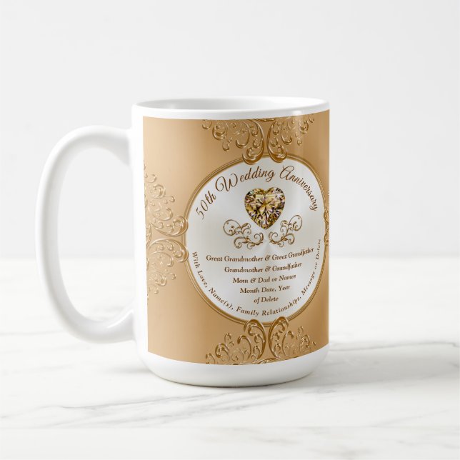Mug Coffee Mugs, grands-parents, cinquantenaires Maria (Gauche)