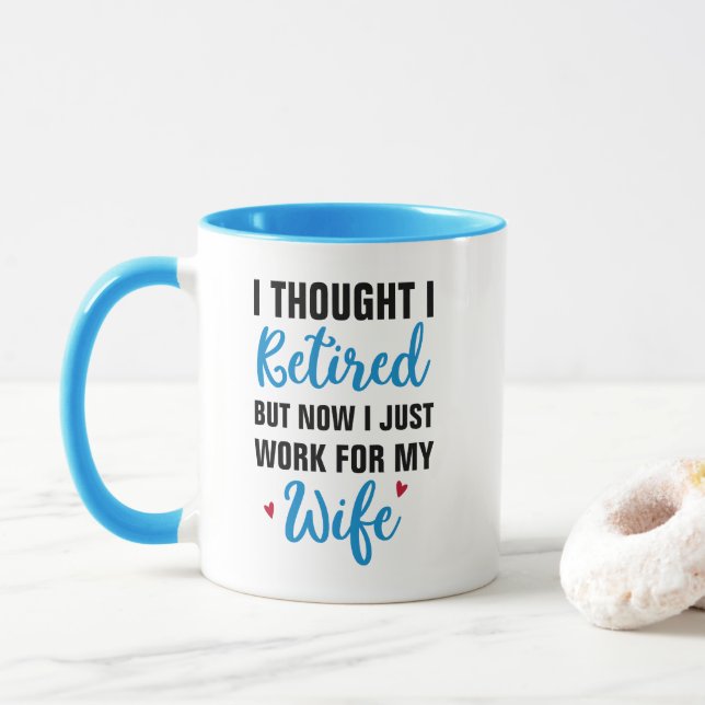 Mug Coffee Retraite Humour mari femme drôle (Avec donut)