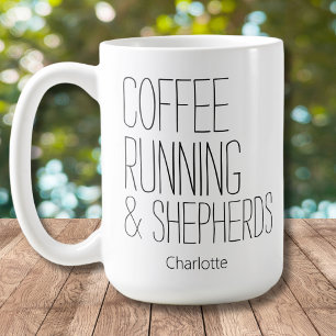 Mug Coffee Running & Shepherds Ajouter un nom