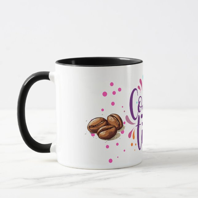 Mug coffee time modern design (Gauche)