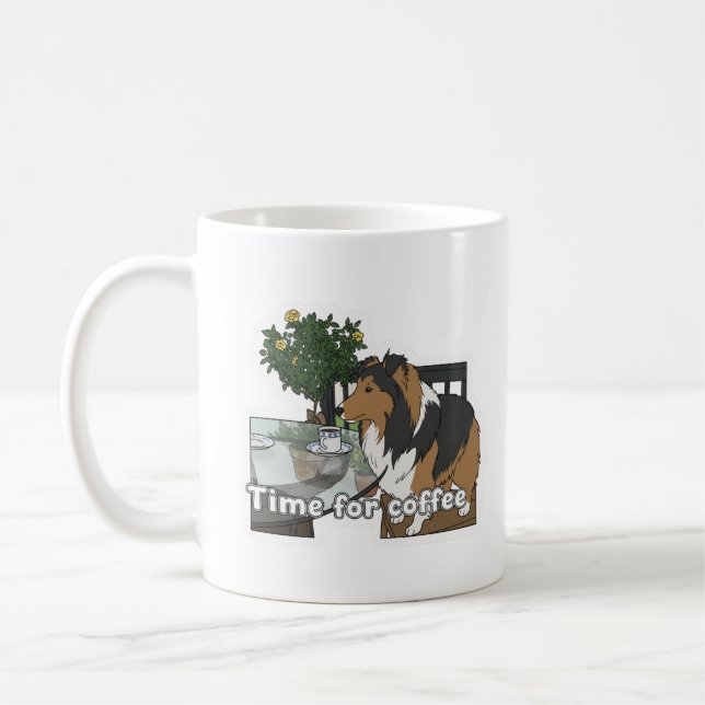 Mug Coffee with a sheltie (Gauche)