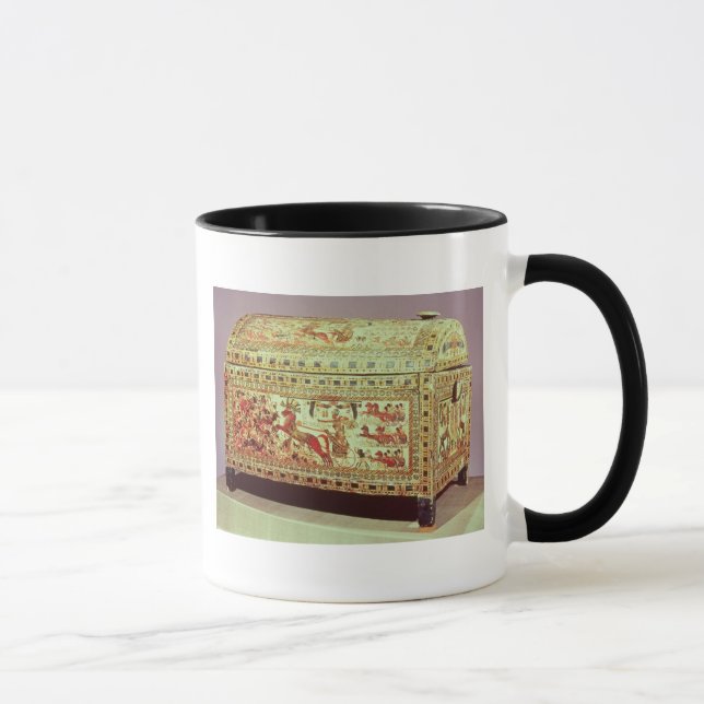 Mug Coffre peint dépeignant le roi sur le char (Droite)