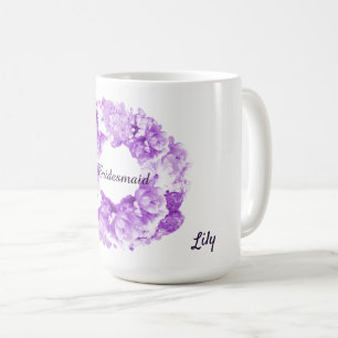 Mug Coffret de femme de chambre violet en couronne mon