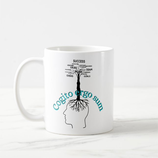 Mug Cogito ergo sum (Je pense, donc je suis) (Gauche)