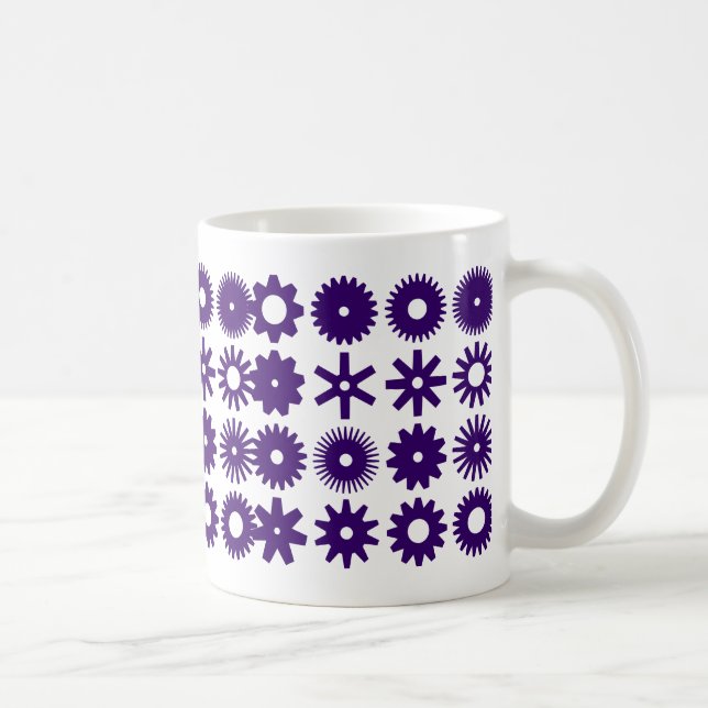 Mug Cogs - Deep Purple sur Blanc (Droite)
