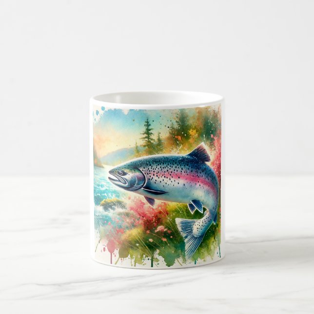Mug Coho salmon 180724AREF119 - Watercolor (Centre)