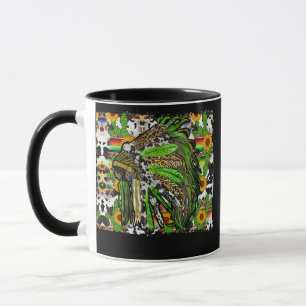 Mug Coiffe à plumes indienne occidentale amérindienne