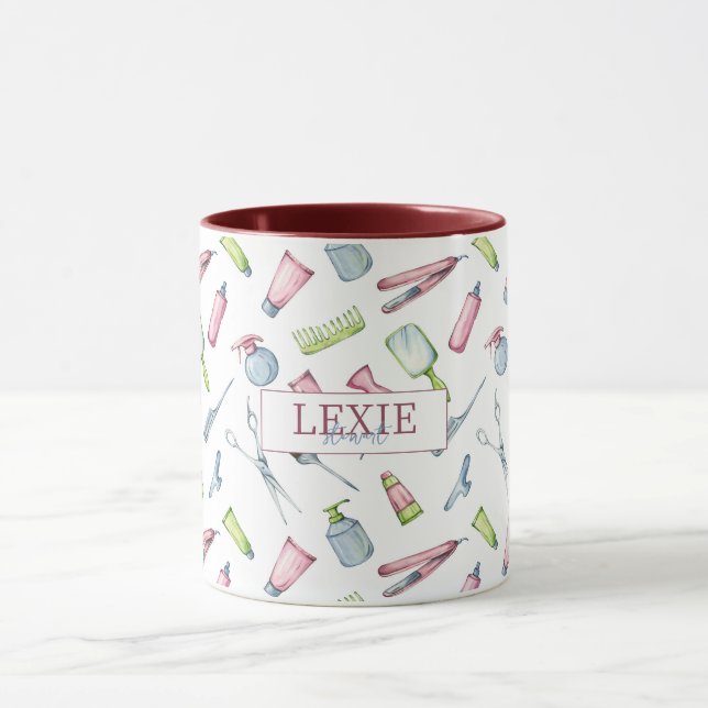 Mug Coiffeur, Coiffeuse Salon de Beauté Personnalisé (Centre)