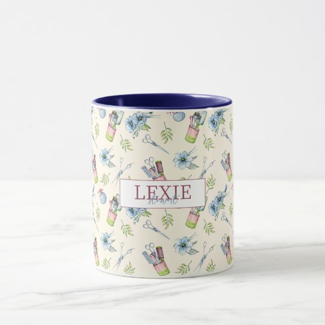 Mug Coiffeur, Coiffeuse Salon de Beauté Personnalisé (Centre)