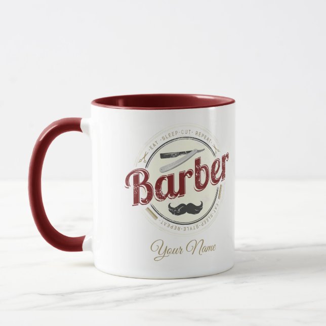Mug Coiffeur de cheveux Hustler Coiffeur Rétro coiffeu (Gauche)