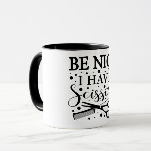 Mug Coiffeur minimaliste, soyez gentil...