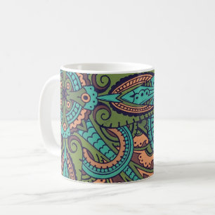 Mug Coiffeur motif Art nouveau abstrait