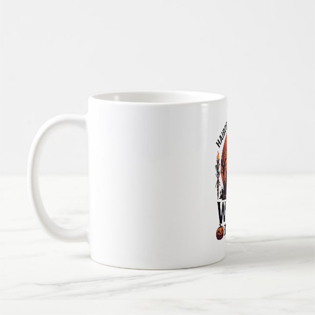 Mug Coiffeuse Jour Sorcière Nuit Halloween Peigne Cise (Gauche)