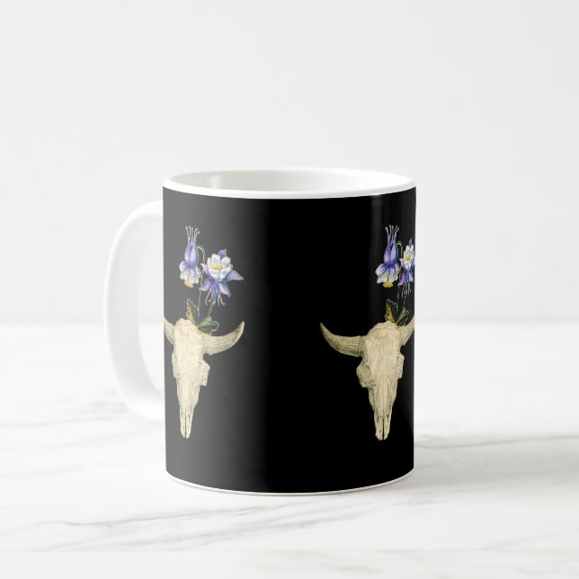 Mug Coiffure de la vache à tête blanche de l'Ouest PUR (Devant gauche)