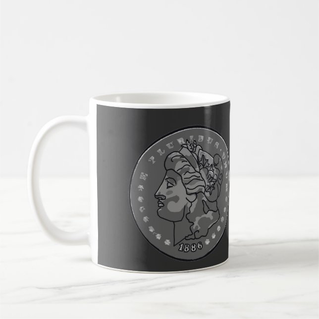 Mug Coin arrondi gris Morgan (Gauche)