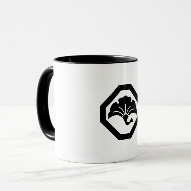 Mug Coin d'angle coupé avec grue ginkgo (Devant gauche)