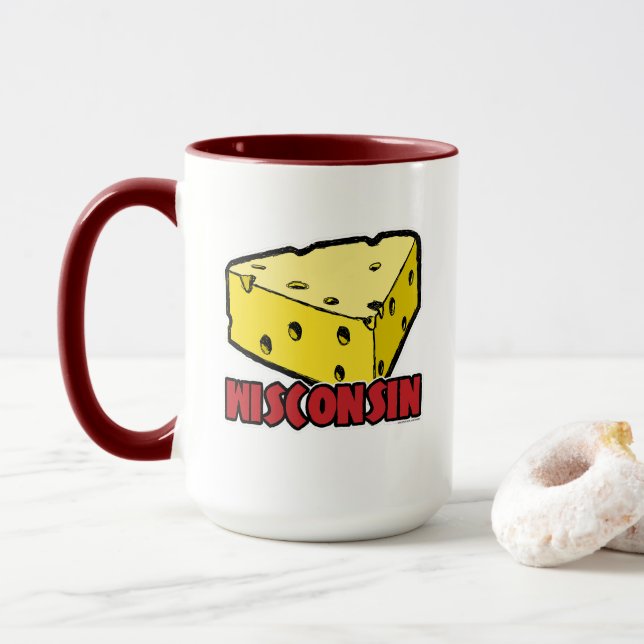 Mug Coin de fromage du Wisconsin (Avec donut)