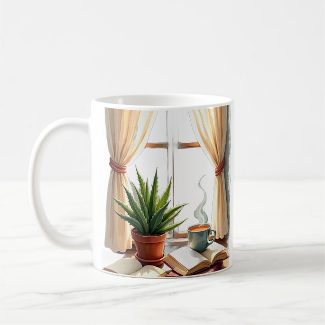Mug Coin lecture de parent de plante Succulent et livr (Gauche)