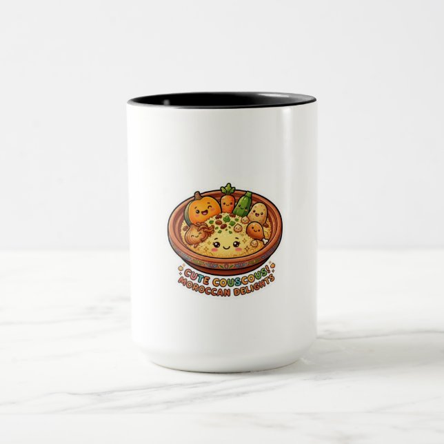Mug Col Cute Kawaii Couscous Marocain Vendredi Rassemb (Centre)