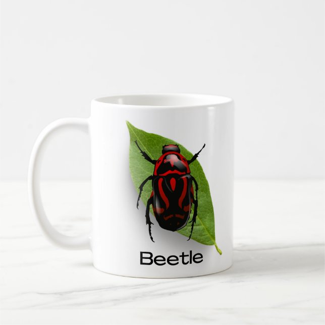 Mug Coléoptère dans une feuille, insecte (Gauche)