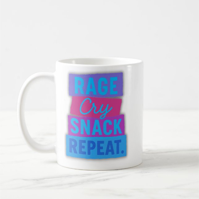 Mug Colère Cri Snack Répéter – Drôle Relatable (Gauche)